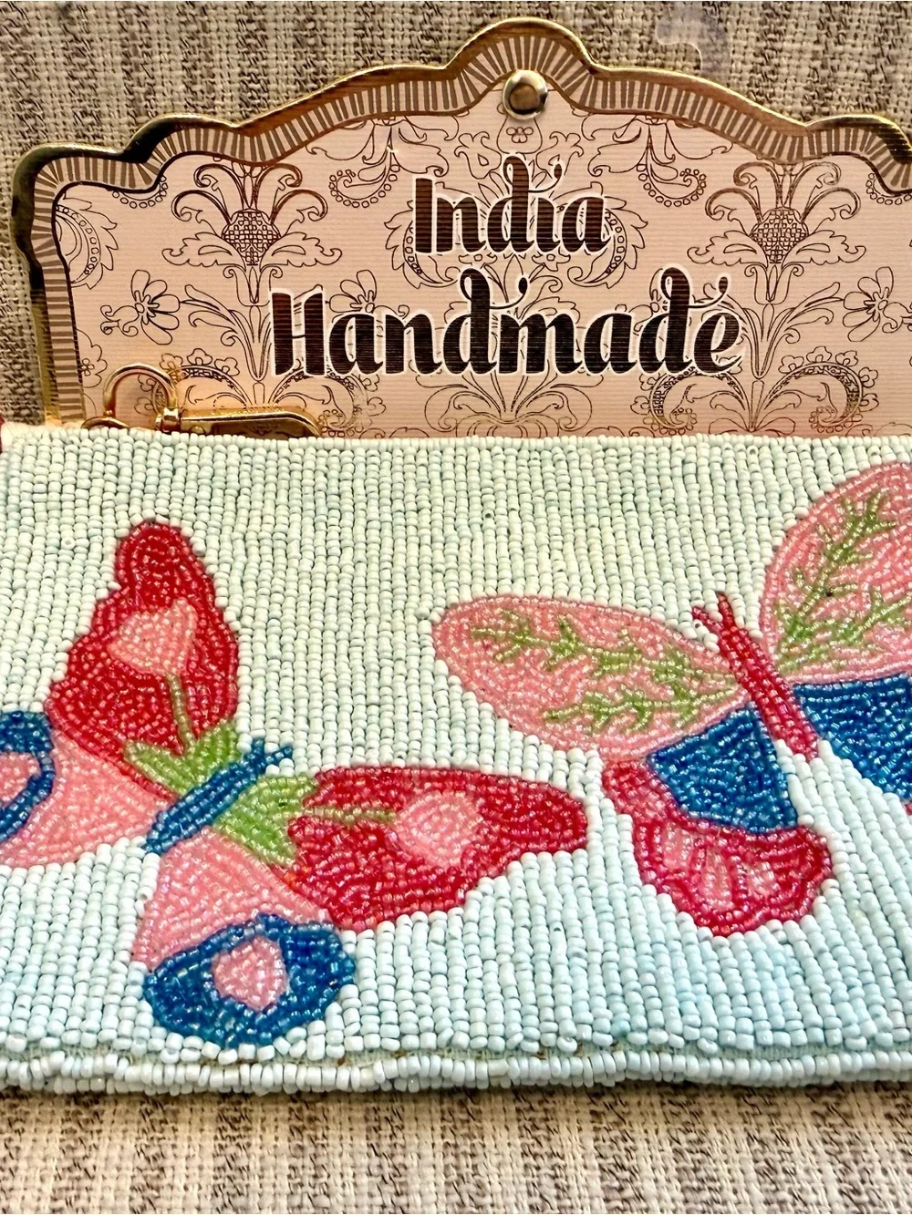 Made in India beaded zip